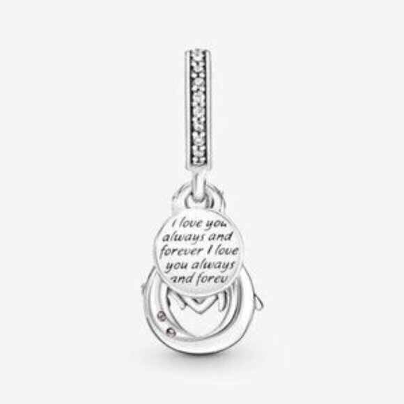 Pandora Mom Infinity Pav Double Dangle Charm - Picture 2 of 6